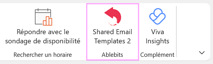 Accéder à Shared Email Templates dans Outlook classique pour Windows.