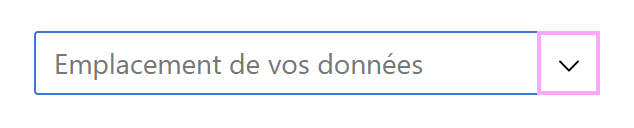 Choix de l'emplacement de stockage des données.