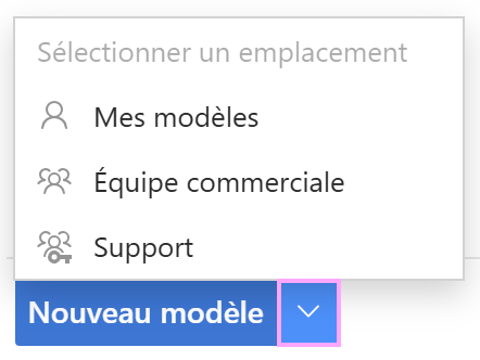 Créer un nouveau modèle d’e-mail Outlook partagé.