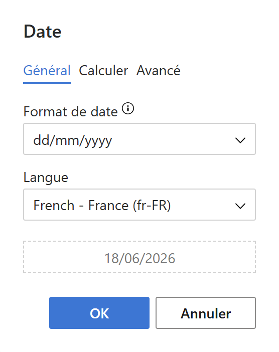 Insérer la date du jour dans un modèle d’e-mail Outlook.