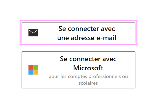 Se connecter à Shared Email Templates avec une adresse e-mail.
