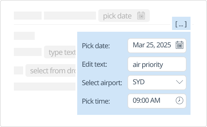Manage all custom fields of a template from one simple prompt.
