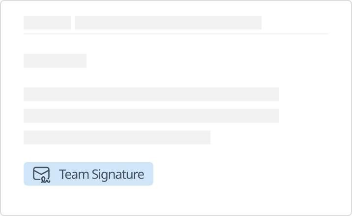 Create professional team-wide and company-wide Outlook signatures using templates.