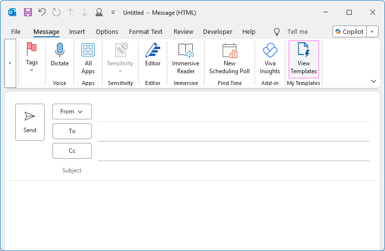 Access My Templates in classic Outlook. Access My Templates in classic Outlook.