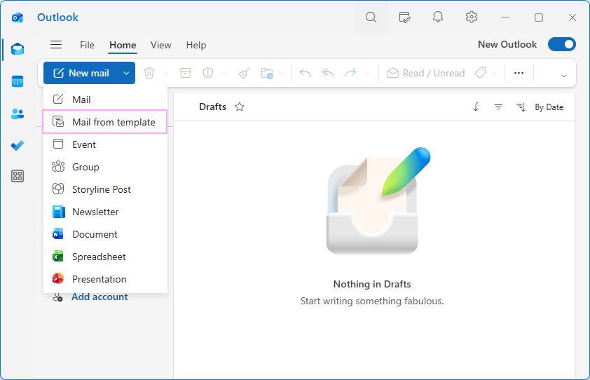 Insert a template into an email in new Outlook. Insert a template into an email in new Outlook.