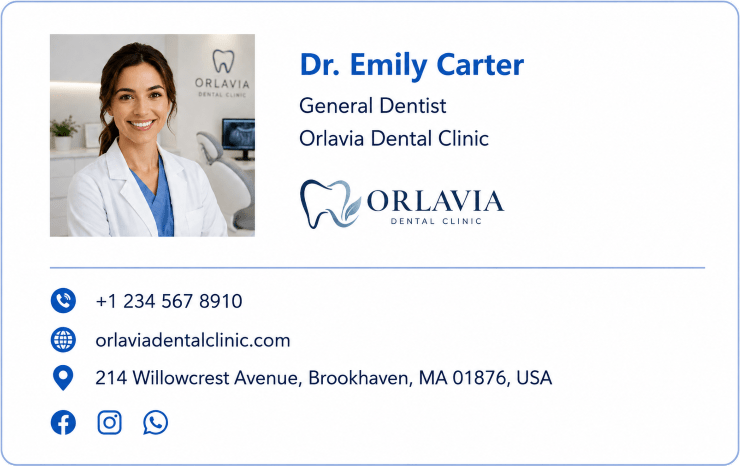 An example of a professional email signature.