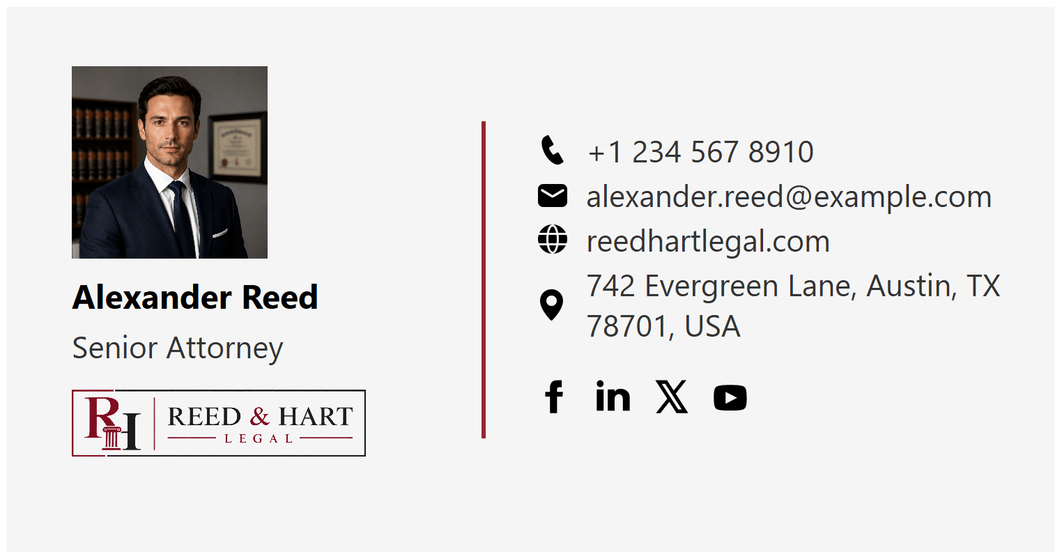 A personalized company signature