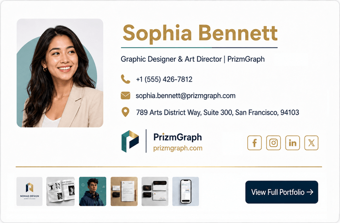 Example of a creative email signature Example of a creative email signature