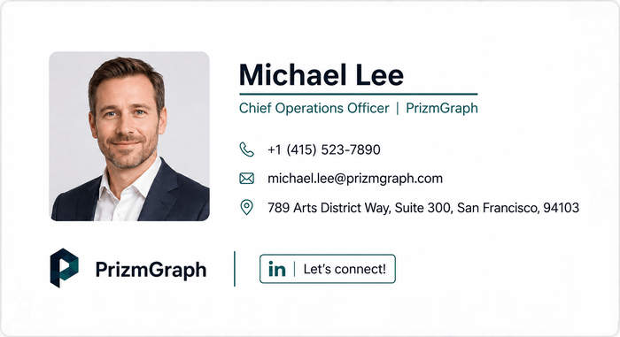 Example of a high-level executive and C-suite email signature Example of a high-level executive and C-suite email signature