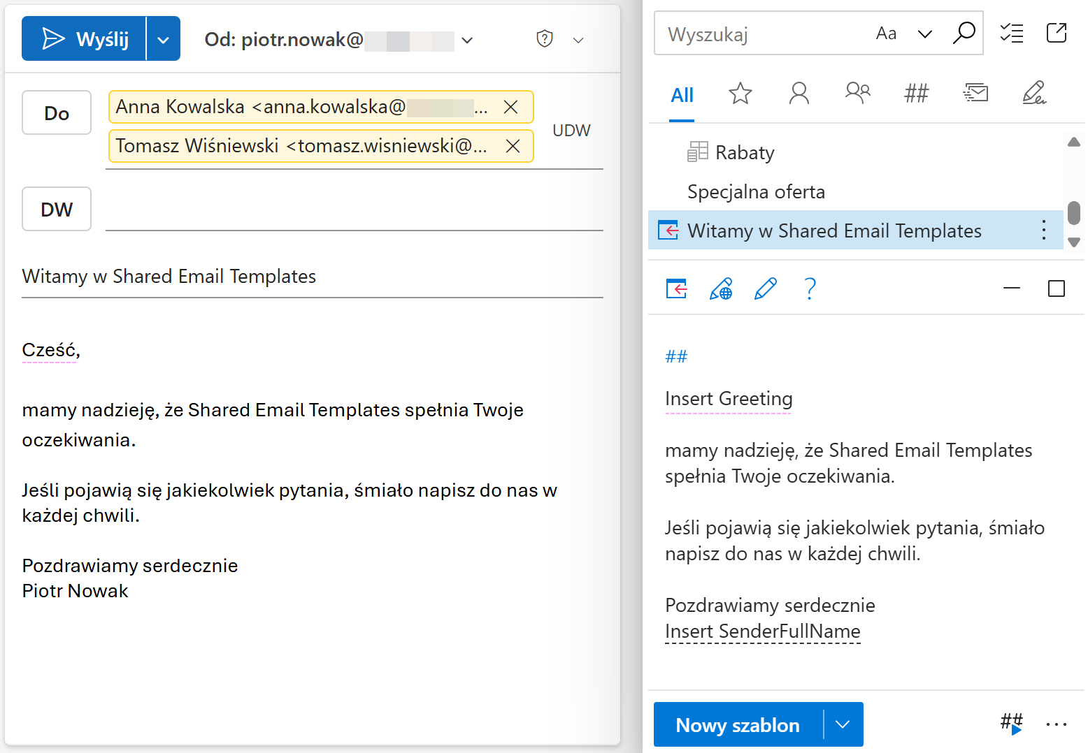Linia powitalna dla wielu odbiorców Linia powitalna dla wielu odbiorców