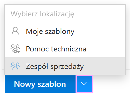 Utwórz nowy szablon w panelu dodatku Shared Email Templates.